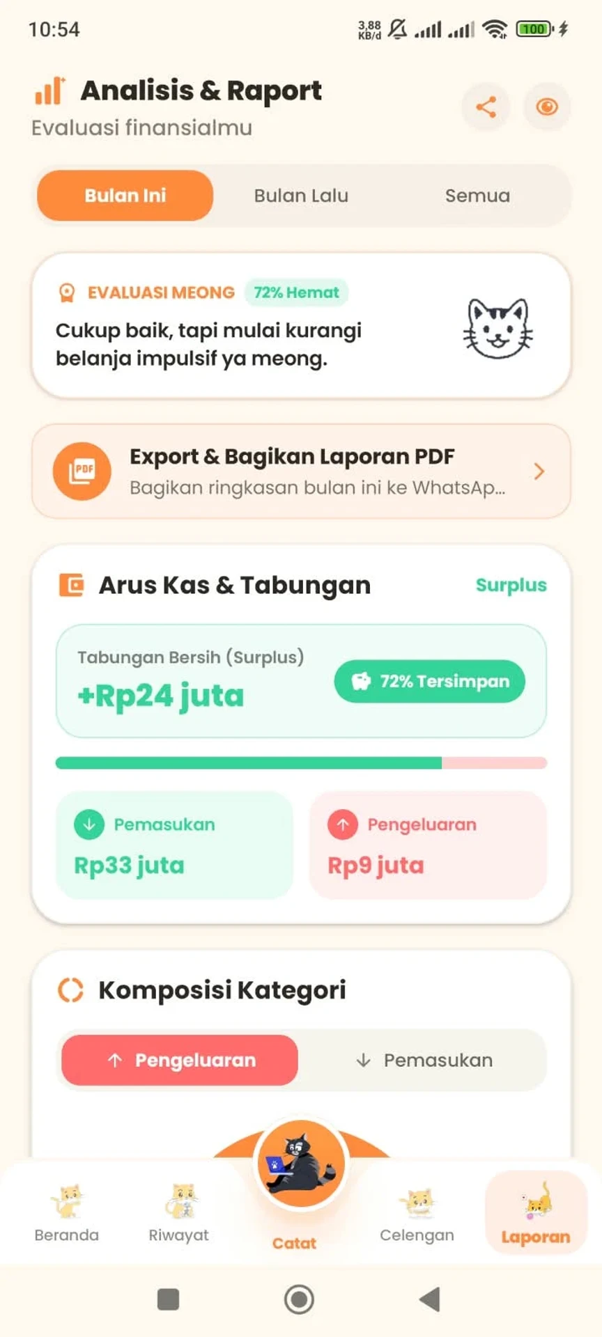 Kucing Atur Duit: Money Tracker screenshot 2
