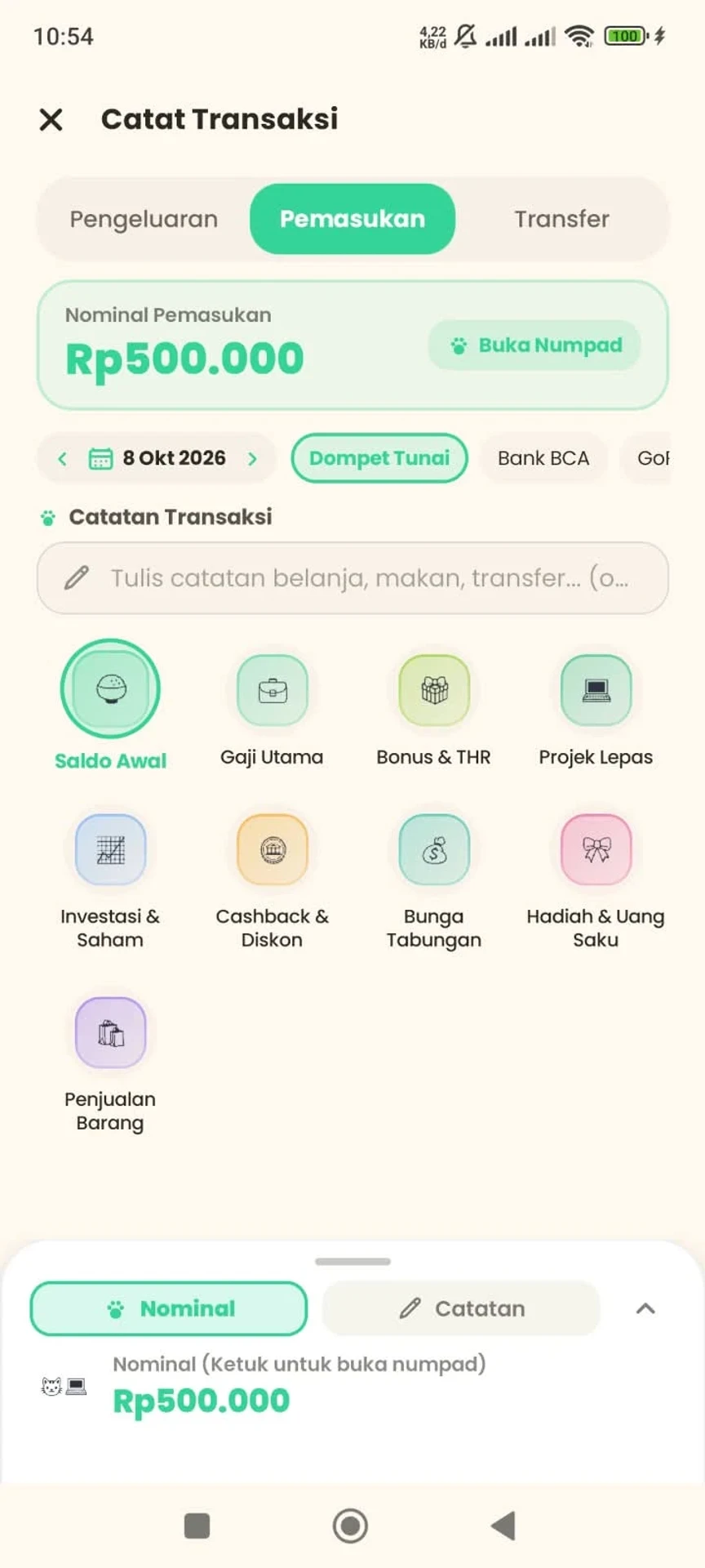 Kucing Atur Duit: Money Tracker screenshot 4