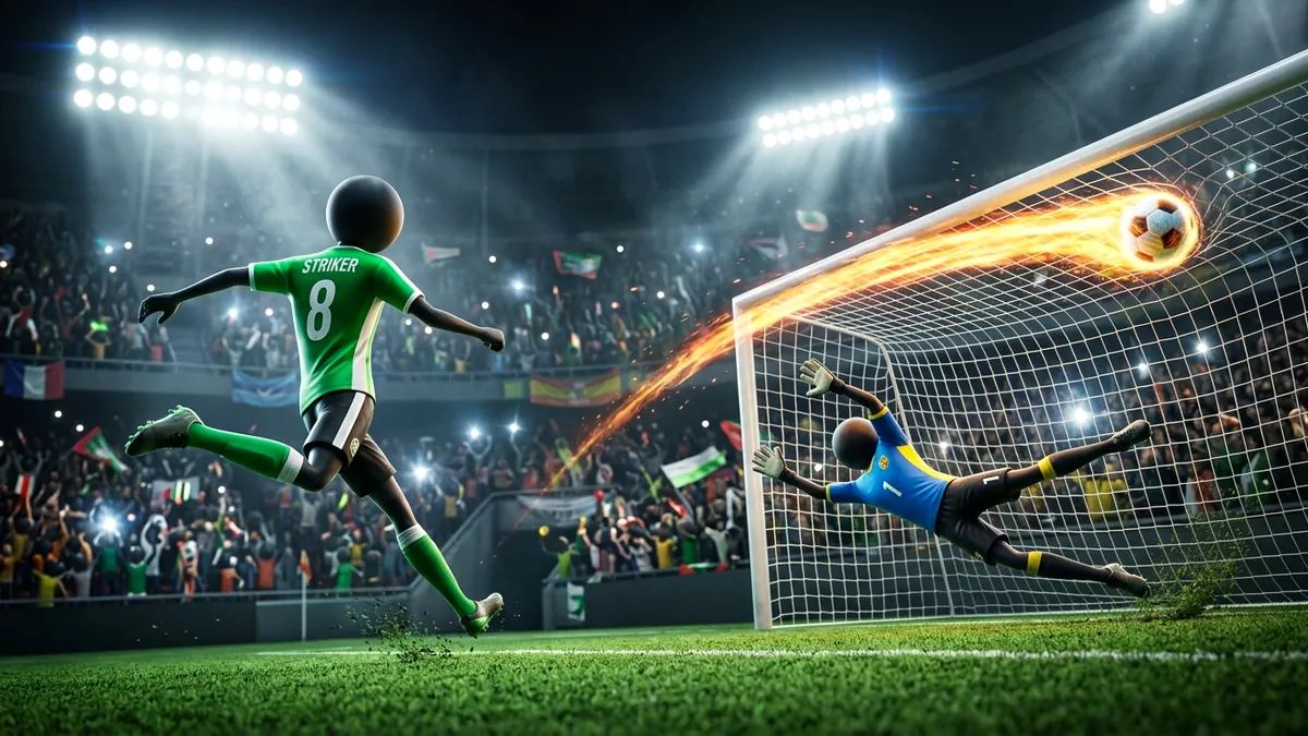 Trik Rahasia Menembak Penalti & Menepis Bola di Game Sepak Bola Android Stickman Penalty Rush